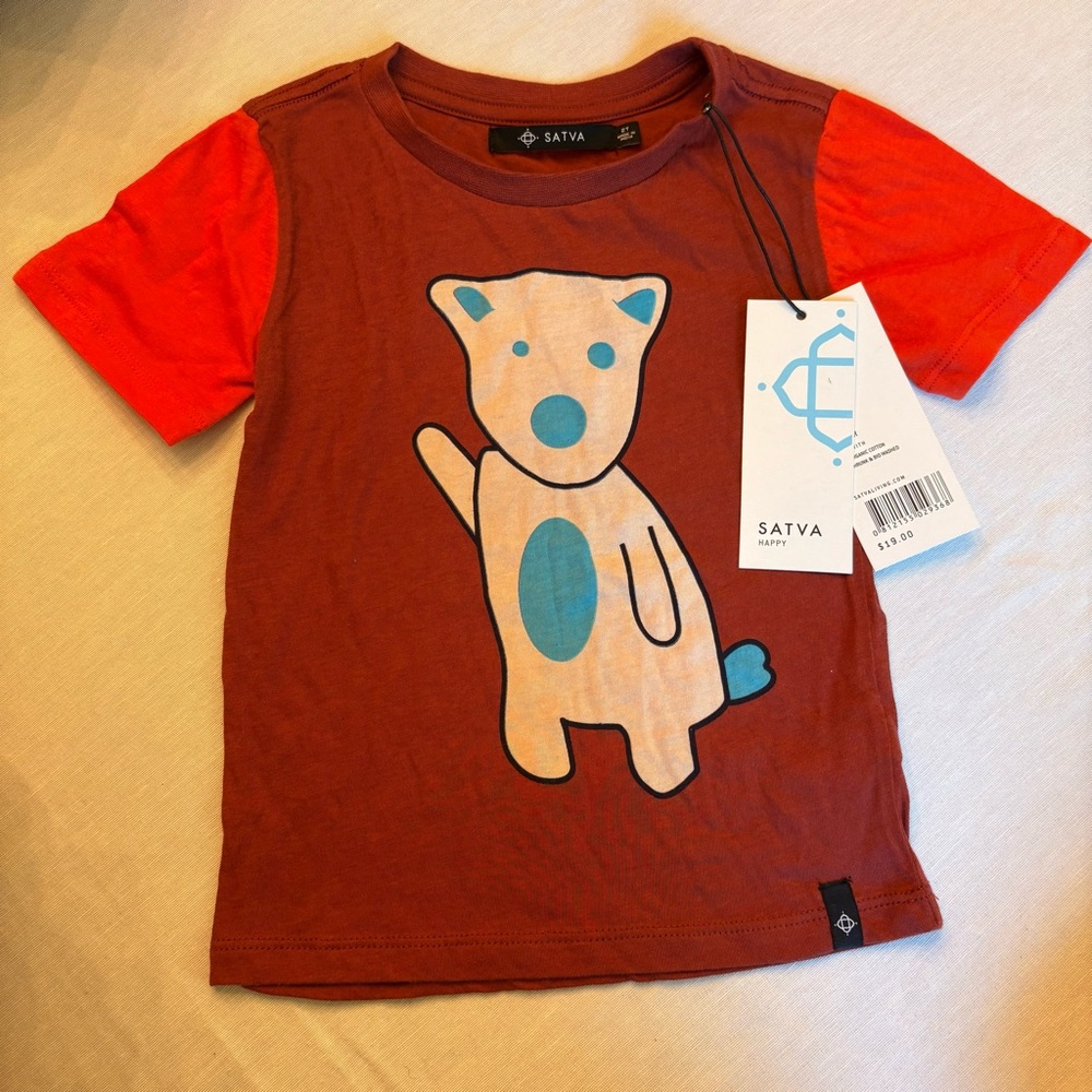 Vibrant Red and Orange Short Sleeve Tees with Fun Graphics